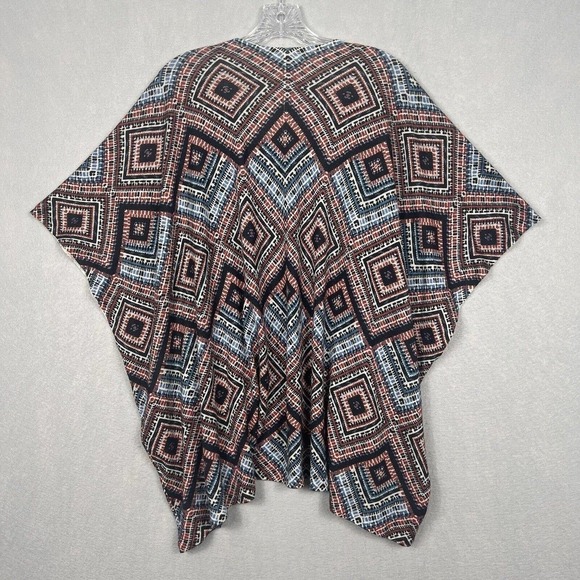Neiman Marcus Cashmere Cardigan Sweater L/XL Multicolor Aztec Print Open - Picture 12 of 12